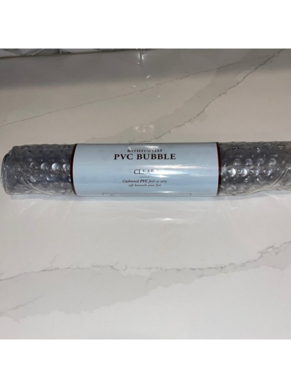 Home Classics Bathtub Safety Mat Clear PVC‎ Bubbles  NEW
